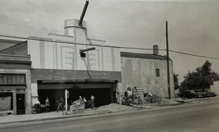 Motor City Theatre - Motor City Theatre Facade Construction - Al Johnson July 8 1939 (newer photo)